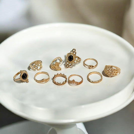 Bohemian Style Gold Rings