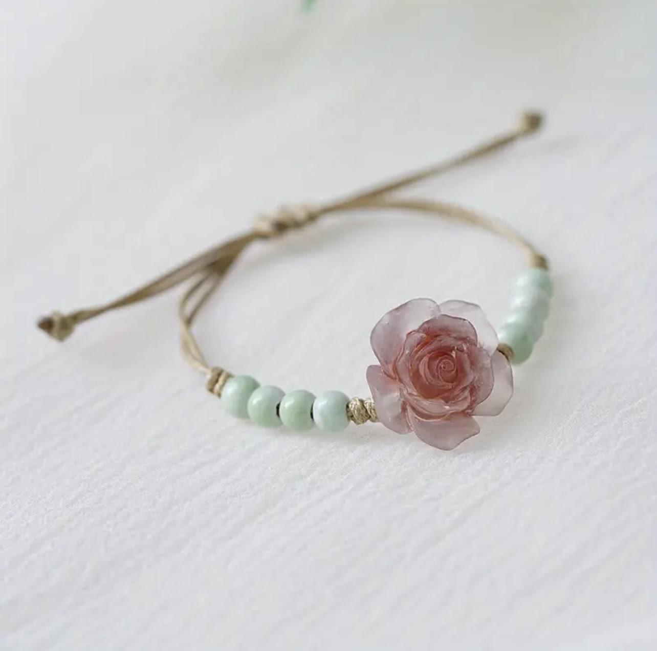 Pink Rose Bracelet