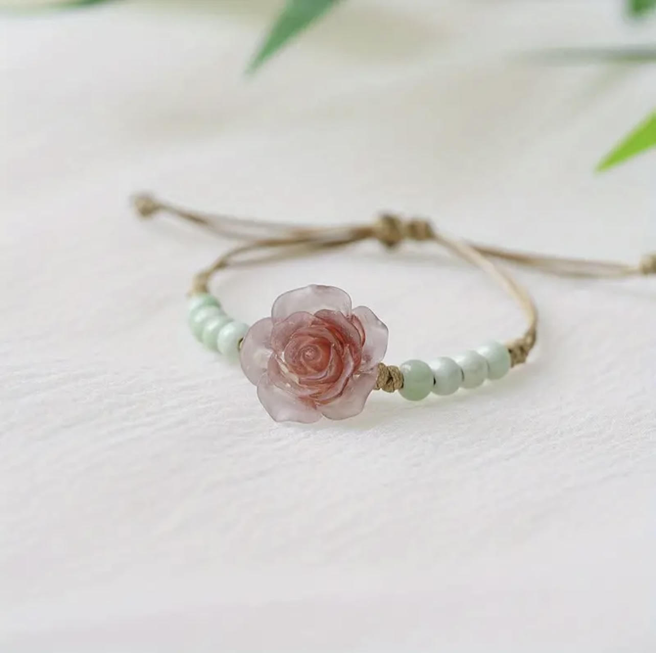 Pink Rose Bracelet